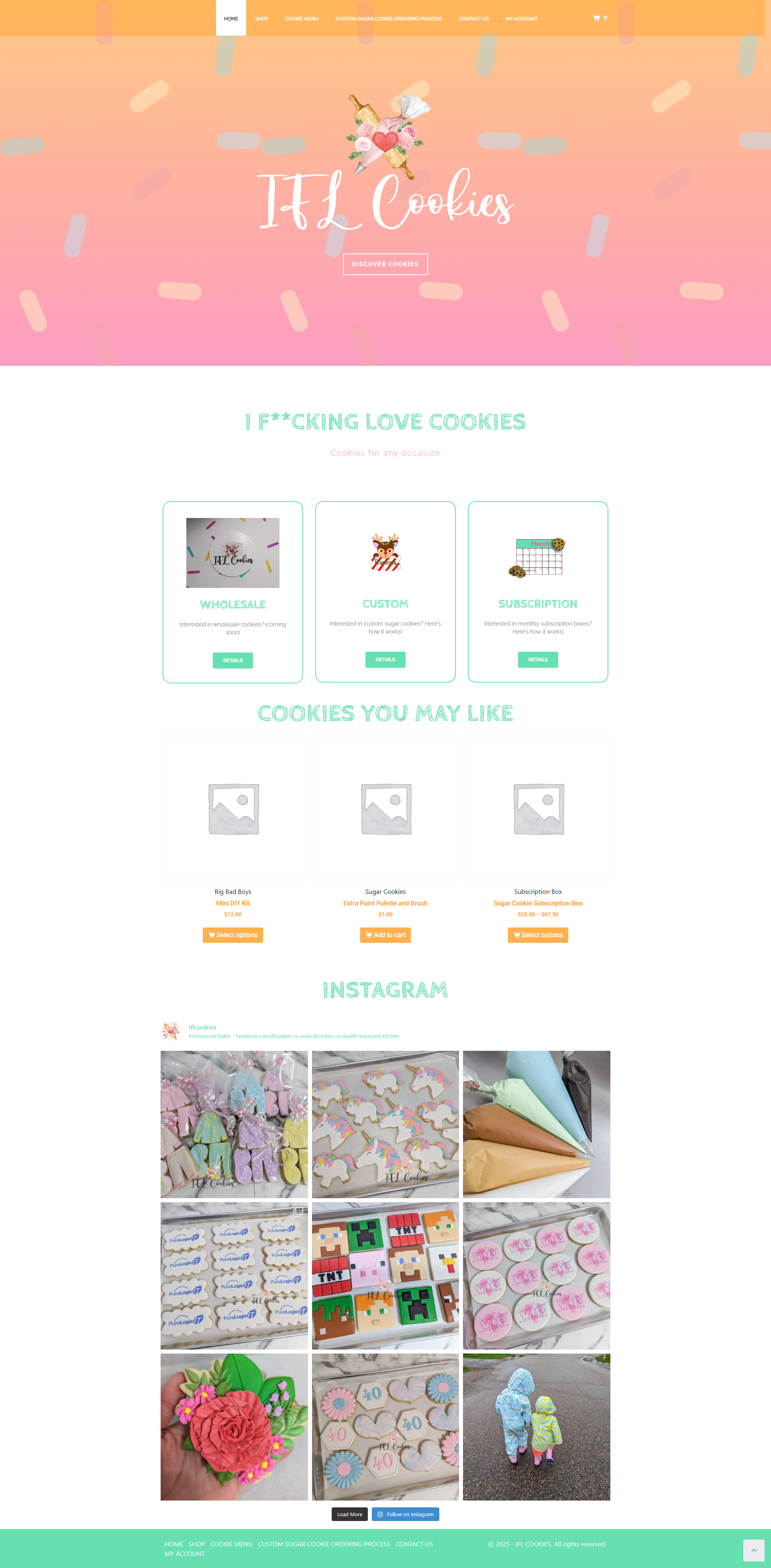 IFL Cookies Website - Cookie business website design